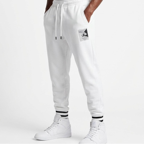 Nike Jordan Flight MVP Statement Fleece Pants Sail White FD7858-133 Men’s Size M